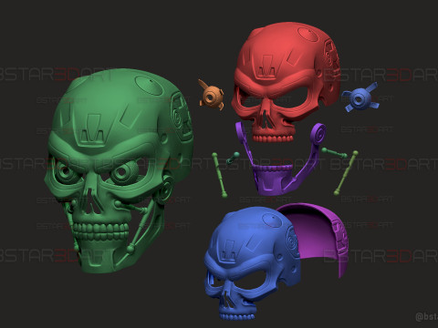 Ternimator Zero Skull Mask - Anime Netflix Series - Halloween Cosplay 3D Print Model