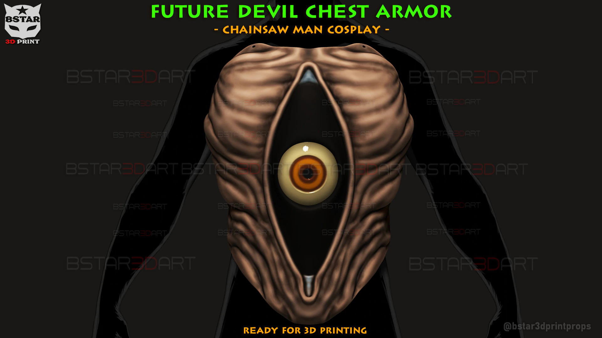 Future Devil Chest Armor - Chainsawman Cosplay 3D Print Model .c4d .max .obj .3ds .fbx .stl .blend 