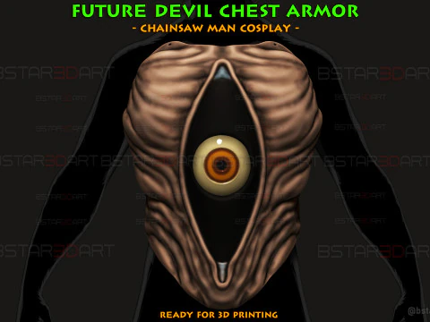 Armadura de Peito do Diabo do Futuro - Cosplay de Motosserra Modelo de Impressão 3D