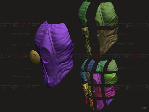Future Devil Chest Armor - Chainsawman Cosplay Model do druku 3D