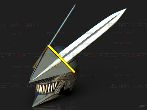 Long Sword Devil Helmet - Chainsaw Man Cosplay Modello di stampa 3D