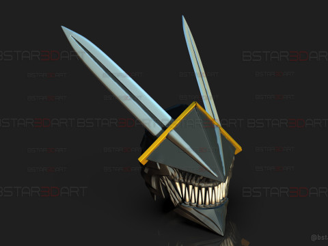 Long Sword Devil Helmet - Chainsaw Man Cosplay Modello di stampa 3D