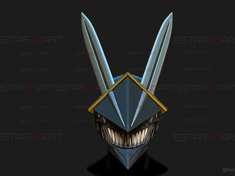 Long Sword Devil Helmet - Chainsaw Man Cosplay Modello di stampa 3D