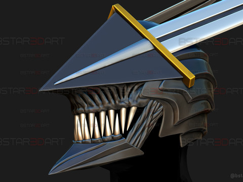 Long Sword Devil Helmet - Chainsaw Man Cosplay Modello di stampa 3D