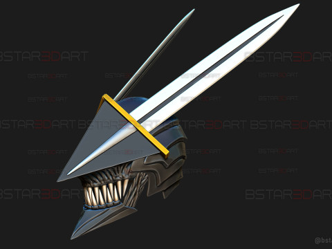 Long Sword Devil Helmet - Chainsaw Man Cosplay Modello di stampa 3D