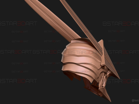 Long Sword Devil Helmet - Chainsaw Man Cosplay Modello di stampa 3D