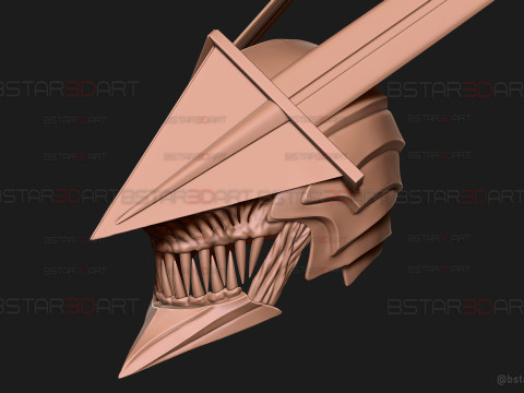 Long Sword Devil Helmet - Chainsaw Man Cosplay Modello di stampa 3D