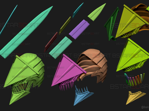 Long Sword Devil Helmet - Chainsaw Man Cosplay Modello di stampa 3D