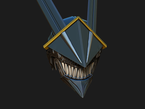Long Sword Devil Helmet - Chainsaw Man Cosplay Modello di stampa 3D