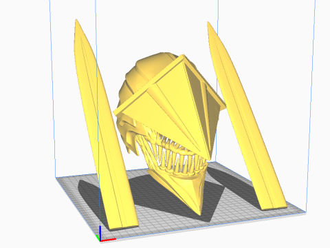 Long Sword Devil Helmet - Chainsaw Man Cosplay Modello di stampa 3D