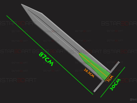 Long Sword Devil Blade Arm Weapon - Chainsaw Man Cosplay 3D Print Model