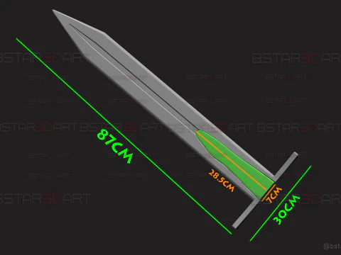 Long Sword Devil Blade Arm Weapon - Chainsaw Man Cosplay 3D Print Model