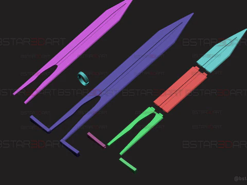 Long Sword Devil Blade Arm Weapon - Chainsaw Man Cosplay 3D Print Model