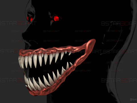 Monster Teeth - Jaw Moveable - Halloween cosplay 3D-printmodel