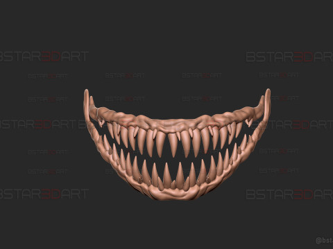 Monster Teeth - Jaw Moveable - Halloween cosplay 3D-printmodel