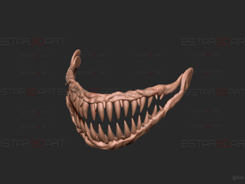 Monster Teeth - Jaw Moveable - Halloween cosplay 3D-printmodel