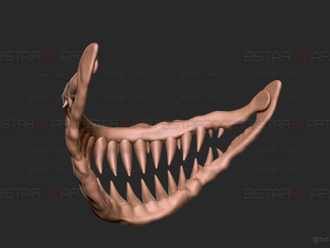 Monster Teeth - Jaw Moveable - Halloween cosplay 3D-printmodel