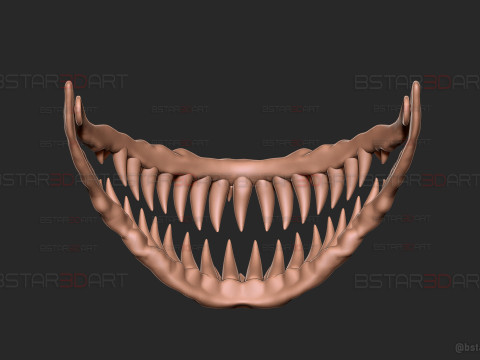 Monster Teeth - Jaw Moveable - Halloween cosplay 3D-printmodel