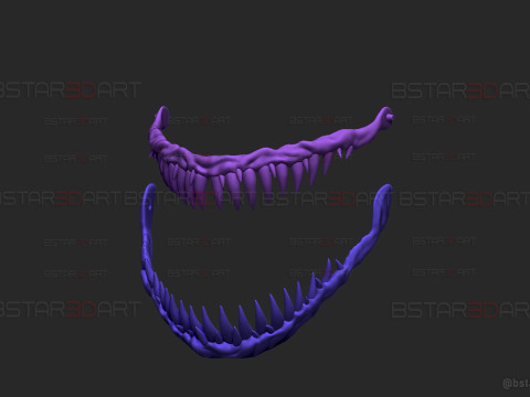 Monster Teeth - Jaw Moveable - Halloween cosplay 3D-printmodel