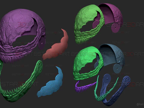 Venom Helmet Moveable - Marvel Movie 2024 3D Print Model