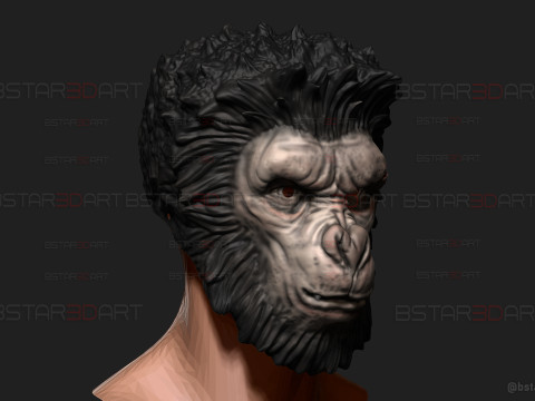 Monkey Man Mask - Halloween cosplay 3D प्रिंट मॉडल