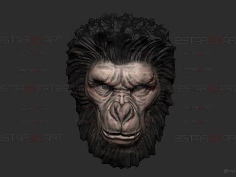 Monkey Man Mask - Halloween cosplay 3D प्रिंट मॉडल
