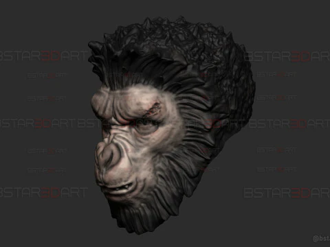 Monkey Man Mask - Halloween cosplay 3D Print Model