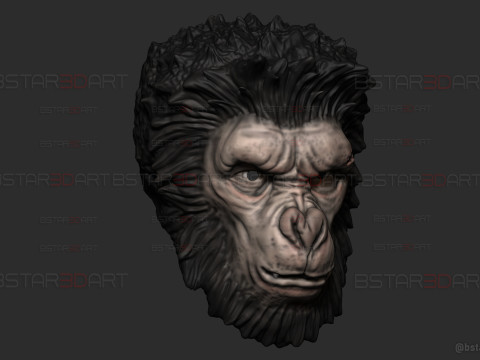 Monkey Man Mask - Halloween cosplay 3D प्रिंट मॉडल