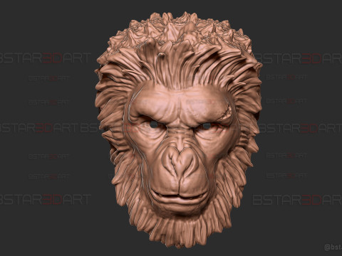 Monkey Man Mask - Halloween cosplay 3D प्रिंट मॉडल