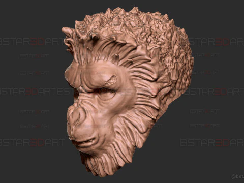 Monkey Man Mask - Halloween cosplay 3D Print Model