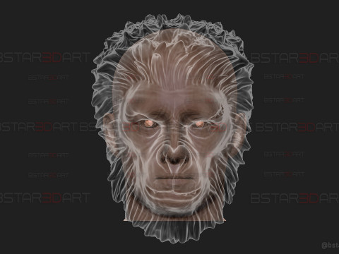 Monkey Man Mask - Halloween cosplay 3D प्रिंट मॉडल