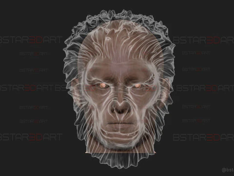 Monkey Man Mask - Halloween cosplay 3D Print Model