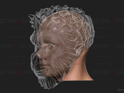 Monkey Man Mask - Halloween cosplay 3D प्रिंट मॉडल