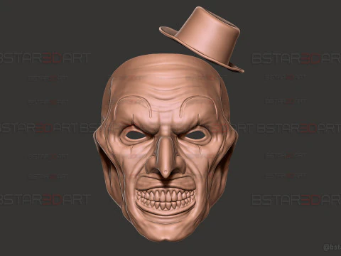 Art The Clown mask - Terrifier 3 Cosplay For Halloween 3D Print Model