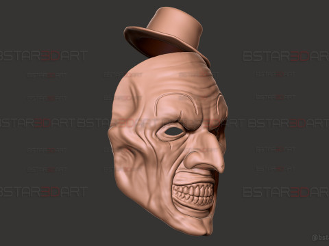 Art The Clown mask - Terrifier 3 Cosplay For Halloween Model Cetak 3D