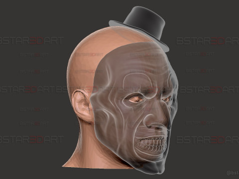 Art The Clown mask - Terrifier 3 Cosplay For Halloween Model Cetak 3D