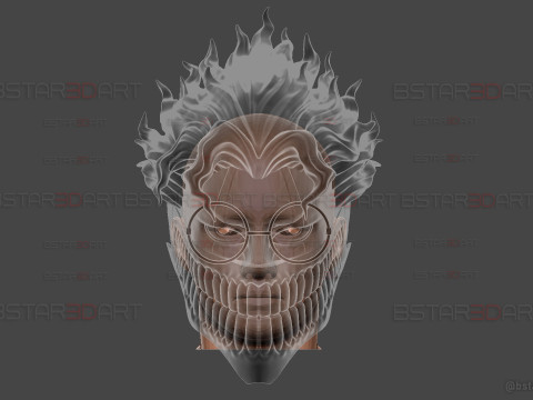 Dandadan Okarun Full Mask High Quality - Anime Cosplay 3D 打印模型