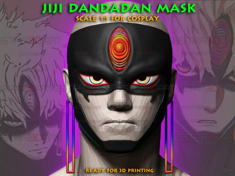 Dandadan JiJi Maske - Anime Cosplay 3D Druckmodell