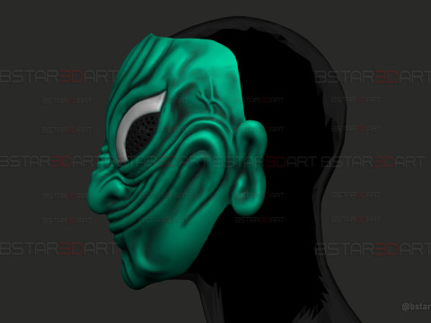 Dandadan Evil Eye Yokai Mask - Anime Cosplay 3D Print Model