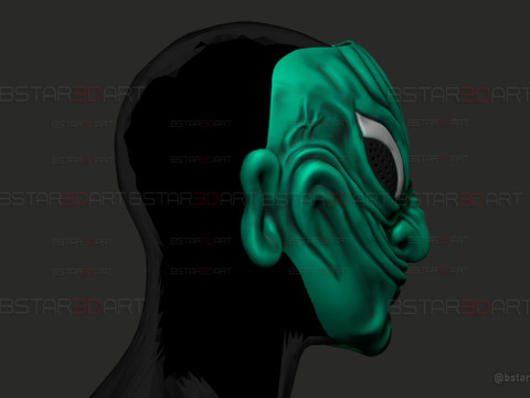Dandadan Evil Eye Yokai Mask - Anime Cosplay 3D Print Model