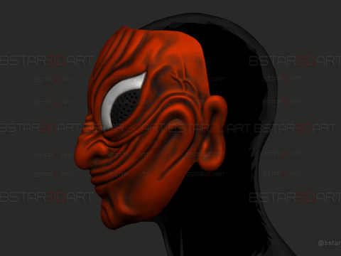 Dandadan Evil Eye Yokai Mask - Anime Cosplay 3D Print Model
