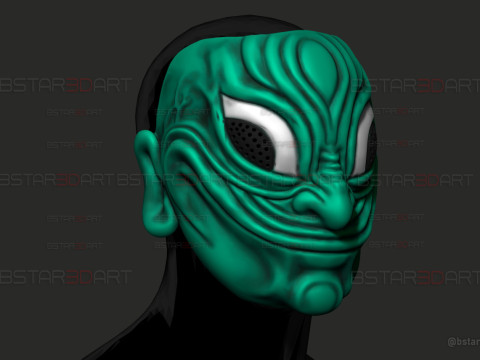 Dandadan Evil Eye Yokai Mask - Anime Cosplay 3D Print Model