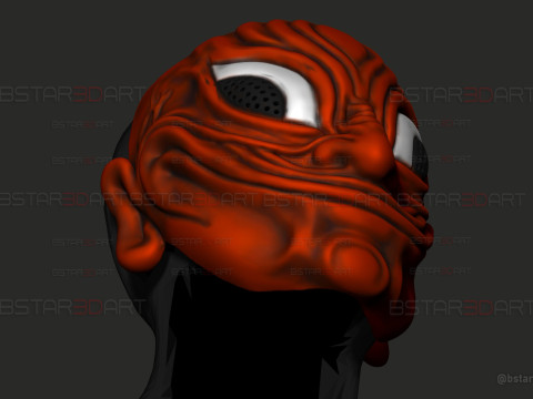 Dandadan Evil Eye Yokai Mask - Anime Cosplay 3D Print Model