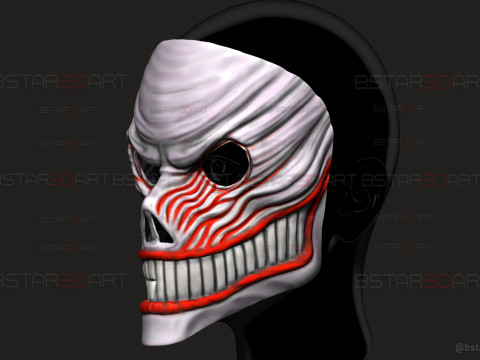 Dandadan Aira Shiratori Full Mask - Anime Cosplay Model Cetak 3D