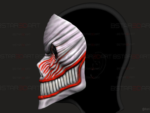Dandadan Aira Shiratori Full Mask - Anime Cosplay Model Cetak 3D