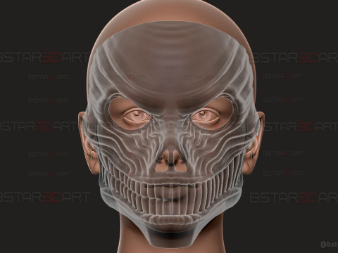Dandadan Aira Shiratori Full Mask - Anime Cosplay Model Cetak 3D