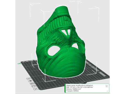 Dandadan Aira Shiratori Full Mask - Anime Cosplay Model Cetak 3D