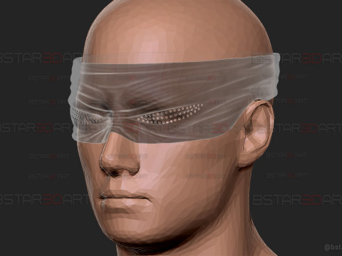 Gojo Saturo Eye Mask - jujutsu Kaisen Cosplay Model Cetak 3D