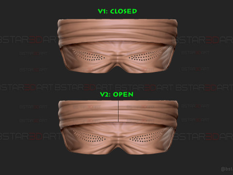 Gojo Saturo Eye Mask - jujutsu Kaisen Cosplay Model Cetak 3D