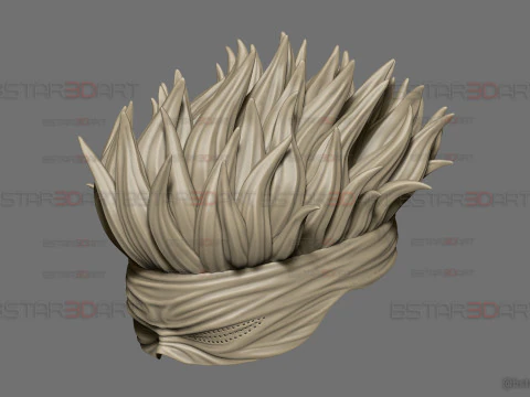 M&aacute;scara de olho Gojo Satoru com cabelo - cosplay jujutsu Kaisen Modelo de Impressão 3D